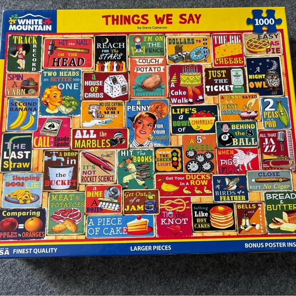White Mountain Other - White Mountain Puzzles-‘Things We Say' 1000 Piece Puzzle